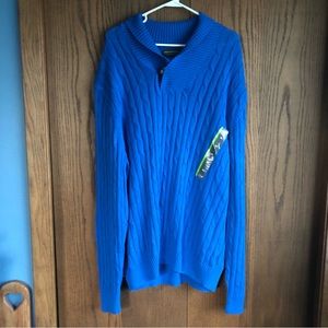 NWT John Bartlett blue sweater size XL
